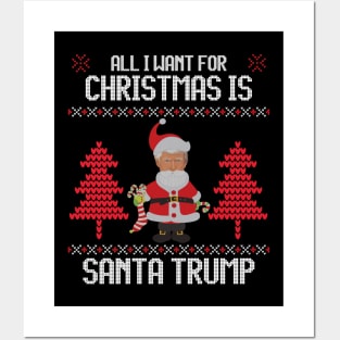 Santa Trump Ugly Christmas Posters and Art